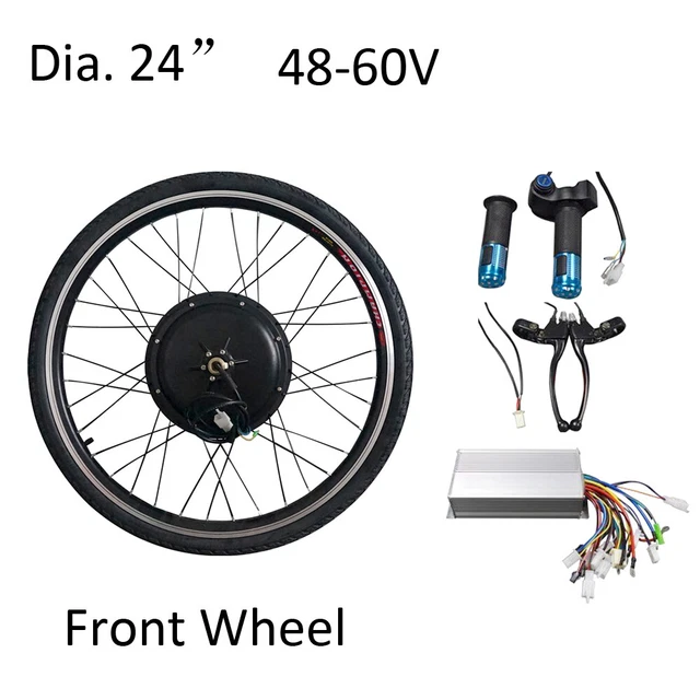 24” MOUNTAIN BIKE Modified 48V 500W Ebike Conversion Kit Front Wheel