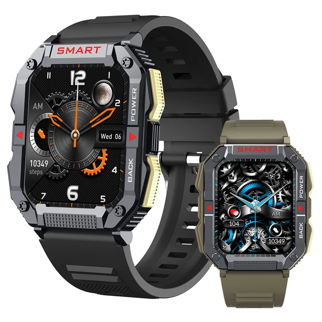 2024 MILITARY SMART Watch Rugged Tactical Fitness Tracker Wristwatch