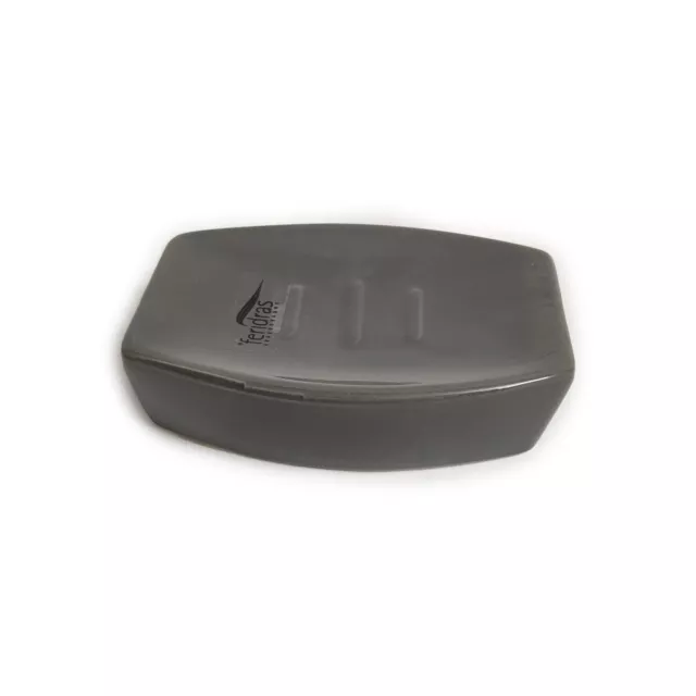 Plato de Jabón Baño de Cerámica Gris Serie Parigi Dimensiones: 11 x8 X H. 3 CM