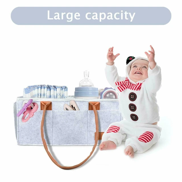 Portable Baby Diaper Caddy Nursery Storage Bin Baby Shower Gift Diaper Tote 2