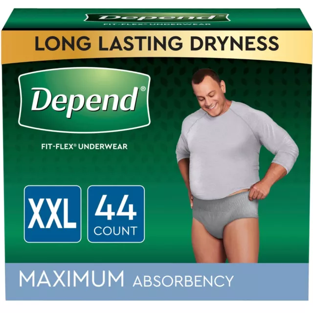 Depend FIT-FLEX XXL Incontinence sous-Vêtements pour Hommes,44 Nombre - 2 Lot De