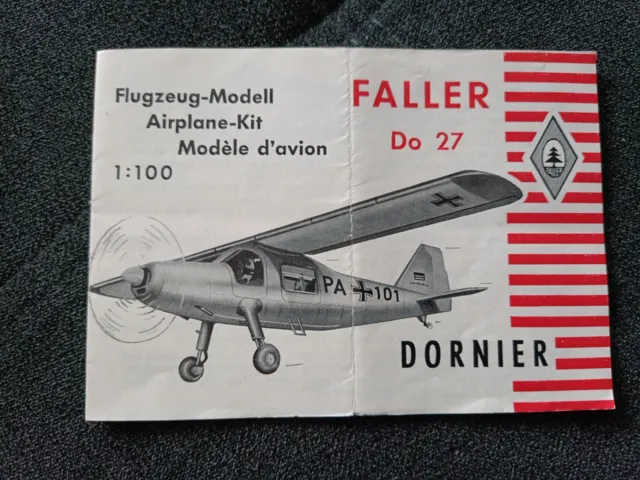 FALLER Bauanleitung Dornier Do 27 Flugzeug-Modell Anleitung Beschreibung