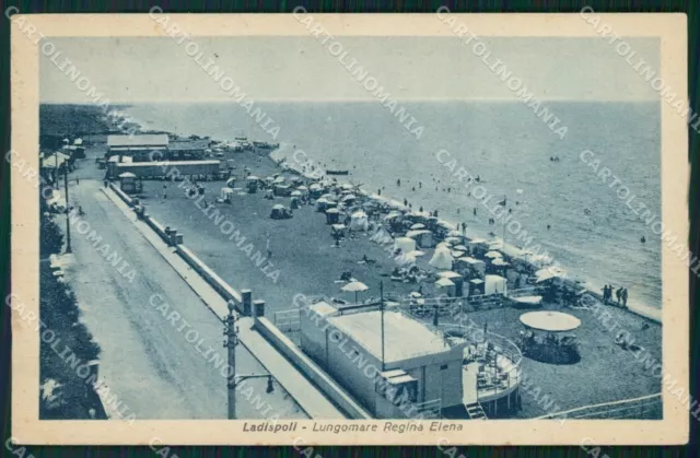 Rome Ladispoli seafront Queen Elena postcard VK0813