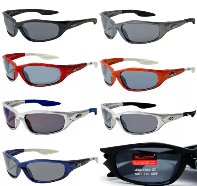 Kids X-Loop Sport Sunglasses UV 400 Children Boys Girls Ages 3 - 10 KD01