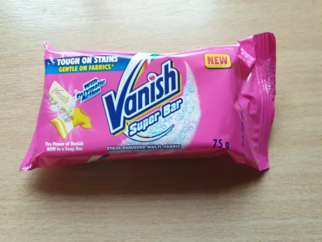 1 X Vanish Super Soap Bars Multi Fabric Stain Remover 75g JUST £2.84 FREE POST