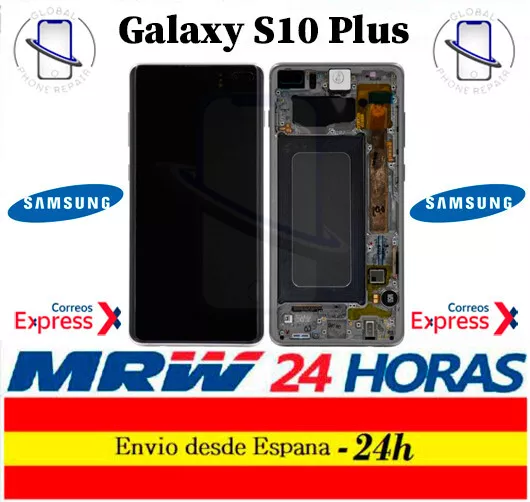 Pantalla Samsung Galaxy S10 Plus Incell Completa con marco Plateado SM-G975