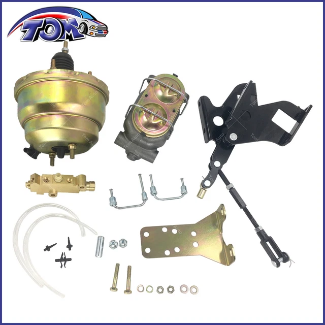 8& DUAL POWER Brake Booster Conversion Disc Drum Kit For 19671972