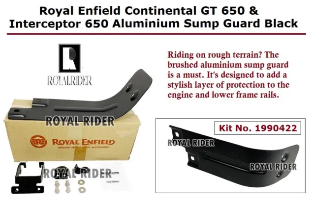 Royal Enfield Continental GT 650 & Interceptor 650 Aluminium Sump Guard Black