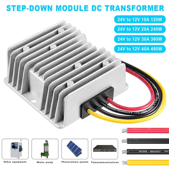 DC 24V to DC 12V Step Down Voltage Converter Regulator Power Supply Waterproof