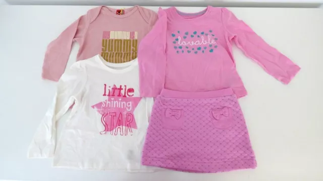 Baby Girl Clothes 18- 24  Months Bundle Lot Toddler Top Blouse Skirt Outfit Set