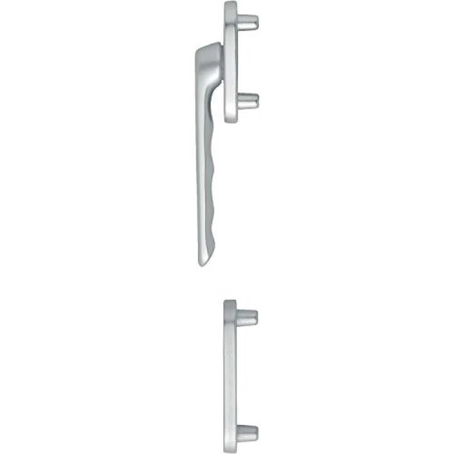 Hoppe - Maniglia per porta da balcone, modello Luxembourg, esterno piatto, argen