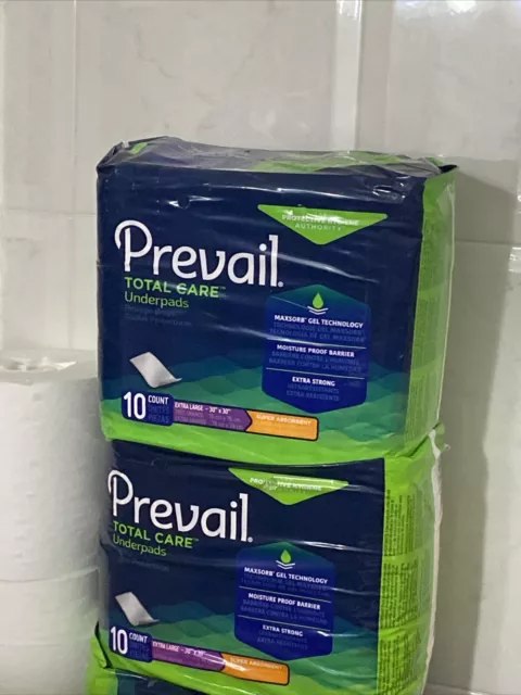 Prevail Total Care Underpad Heavy Absorbency 30X30" Lot Of 2 Packs