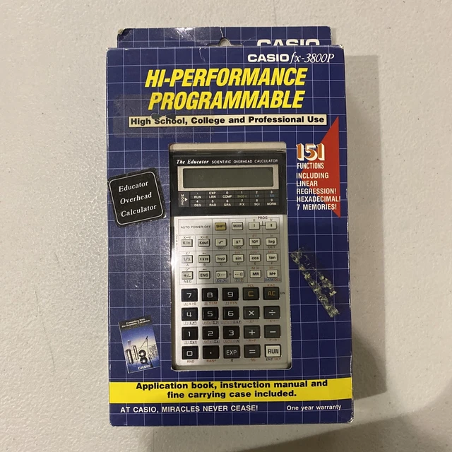 RARE NEW VTG Casio 80s Programmable Scientific Calculator FX 3800P