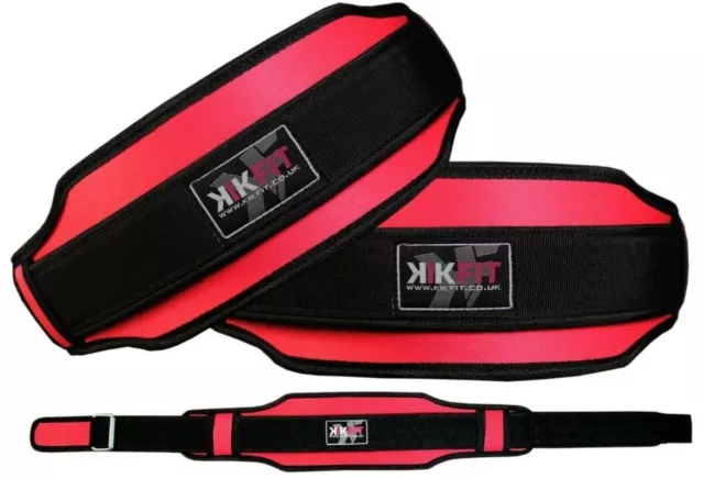 Ladies Neoprene Pink Gym Belt Weight Lifting Back Support Bodybuilding Training