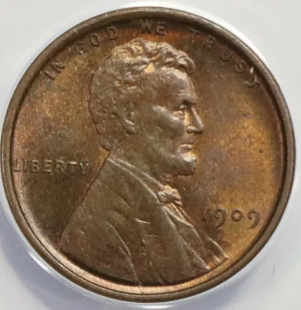 1909-VDB 1C ANACS RB  MS65  Lincoln Wheat Cent Nice First Year of Issue Coin