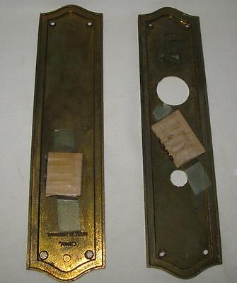 Vintage Cifial Front and Back Brass Door Plate Set 2