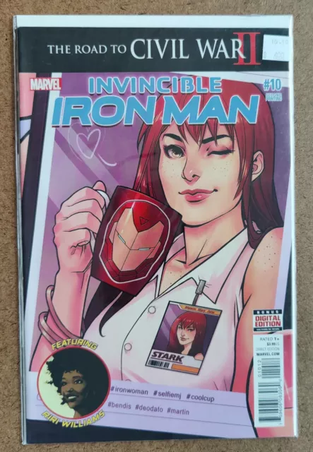 Invincible Iron Man #10C Riri Williams 2nd Printing Mike Deodato Variant Cover