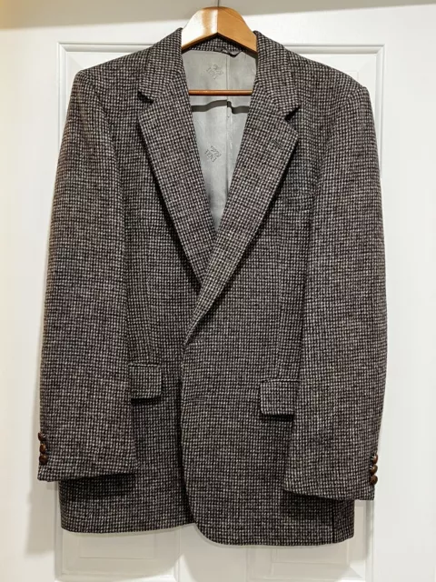 Vtg Harris  Tweed Blazer Sport Coat Jacket Tweed Men's 40R