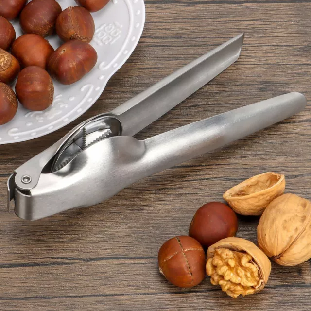 Stainless Steel Chestnut Walnut Pecan Hard Fruit Nut Cracker Opener Cutter Tools