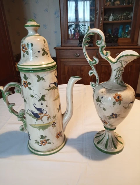 Aiguière et broc Capodimonte