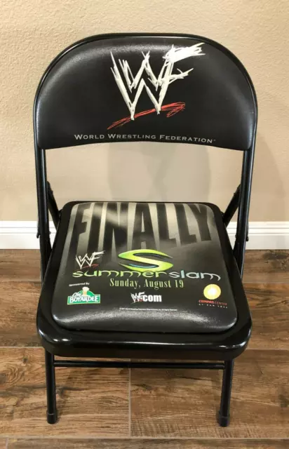 WWF WWE SummerSlam 2001 Ringside Chair PPV WrestleMania Man Cave