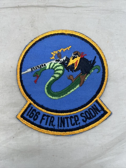 USAF 166th Fighter Interceptor Squadron Patch Twill Scarce (Q824