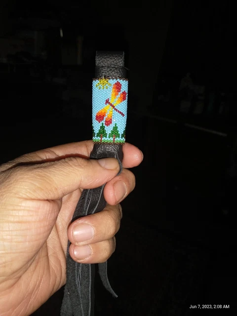 Native american beaded keychain