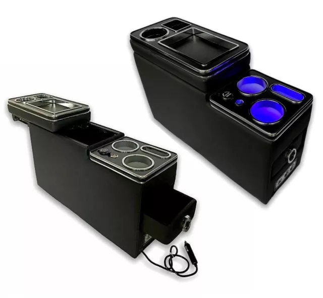 Mittelkonsole für Mercedes Viano Aufbewahrung Staufach Led USB Ablage Lederoptik