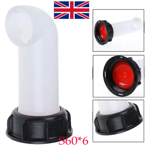 Plastic IBC Tank Spout Outlet Tap Fitting Water Oil Fuel Pour Diesel Nozzle UK