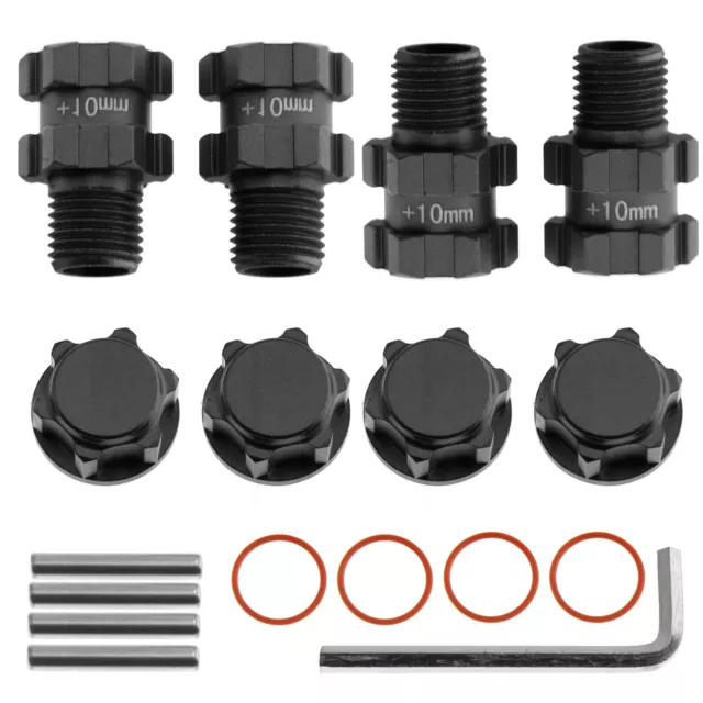 1 juego de adaptador de buje hexagonal de rueda de 14 mm a 17 mm para coche de radiocontrol Senton para granito 4X4 3S 3