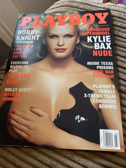 PLAYBOY Men’s Glamour Magazine - March 2001 Issue - Kylie Bax, Traci Lords