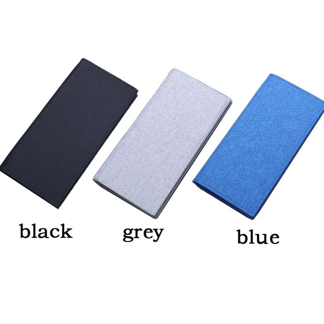 CREDIT CARD ID Cards Case Card Holder Long Purses Canvas Men Wallet