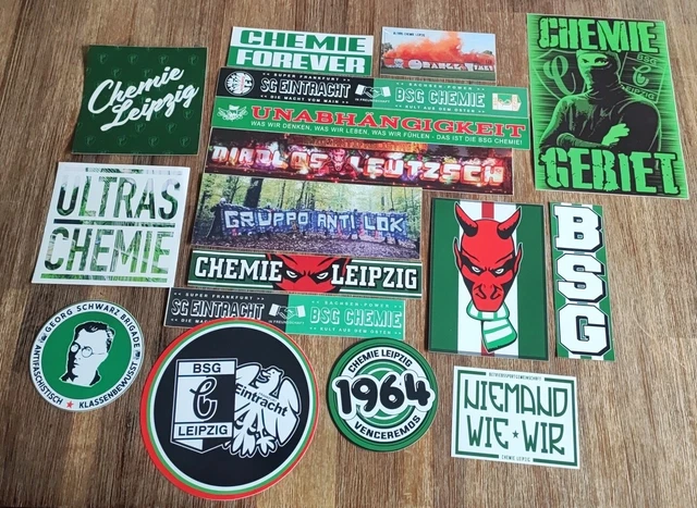 ULTRAS AUFKLEBER CHEMIE Fußball Sticker Leipzig BSG SGE Eintracht