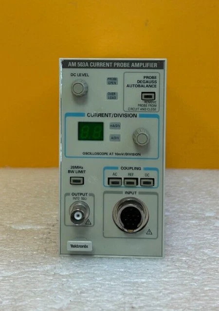 Tektronix AM503A DC to 100 MHz, 17 W, Current Probe Amplifier Plug-in. Tested!