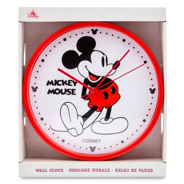 NEW MICKEY MOUSE Wall Clock Disneyland 12" Diameter £61.12 - PicClick UK