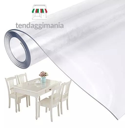 Tovaglia plastificata trasparente CRISTAL H140 cm Plastica rivestimento in pvc