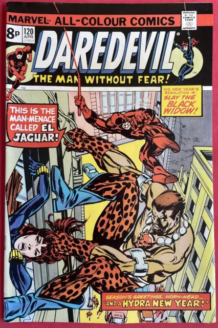 Daredevil #120 (1975) 1st Appearance El Jaguar Sandman MVS Intact UK Pence Copy
