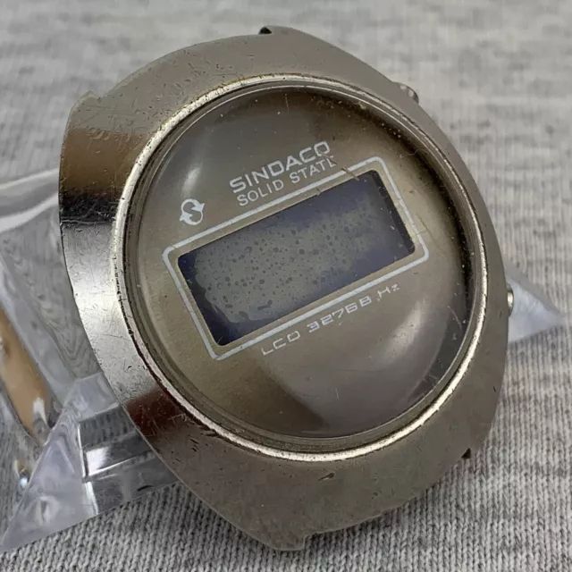 Vintage Sindaco LCD Watch Mens Solid State 32758HZ 1970s Fumé Dial REPAIR Parts