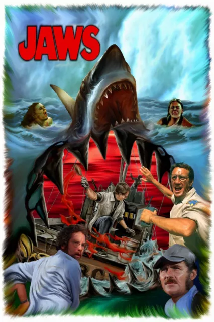 jaws  a5. original print.artwork.by paul winters