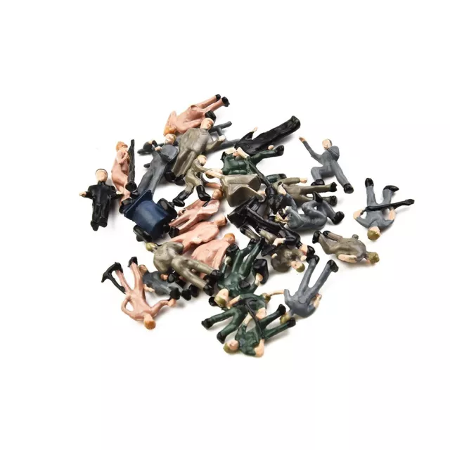 27-teiliges Kunststoff Modellzug Figuren Set perfekt für Diorama Layout Maßsta