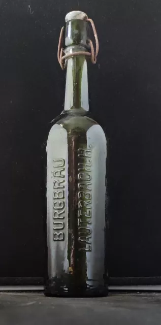 LAUTERBACH Gießen Fulda Hessen BRAUEREI BURGBRÄU große Bierflasche 0,7 L