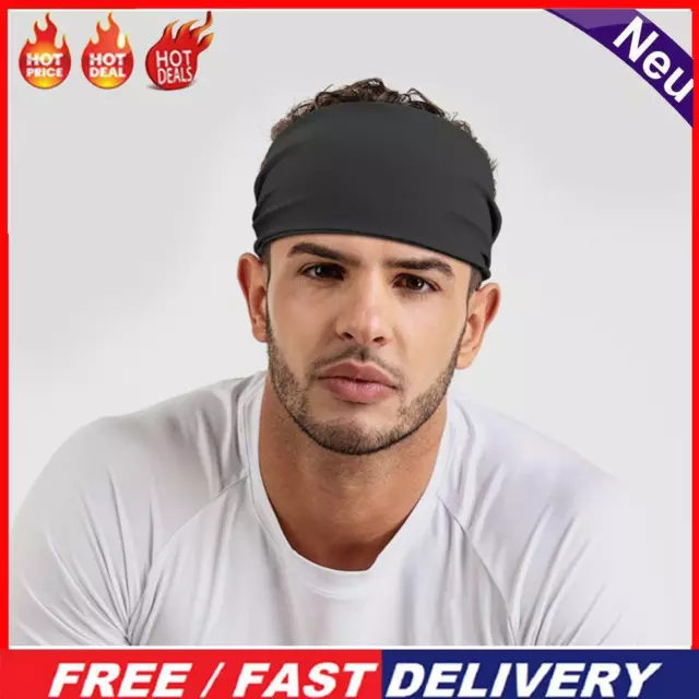 Yoga Sweat Headband Yoga Hairbands Running Headband for Men Women (Black)