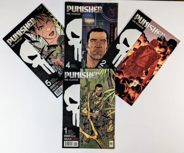 Punisher MAX: The Platoon #1, 2, 4, 5 (2017) Mixed Comic LOT | Marvel | Ennis 