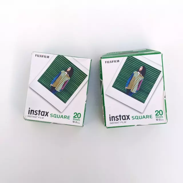 2 x FUJIFILM Instax SQUARE Instant Film Set (2x20 Sheets | Use By 04/2025)