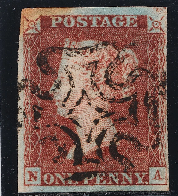 1840 Penny Red Spec AS74d  Black Plate 11 (NA) Constant Variety Fine Used 4m