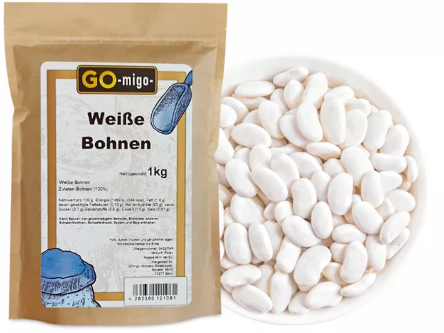 1kg weiße Bohnen trockene Bohnen Hülsenfrüchte Fasulye feinste Qualität