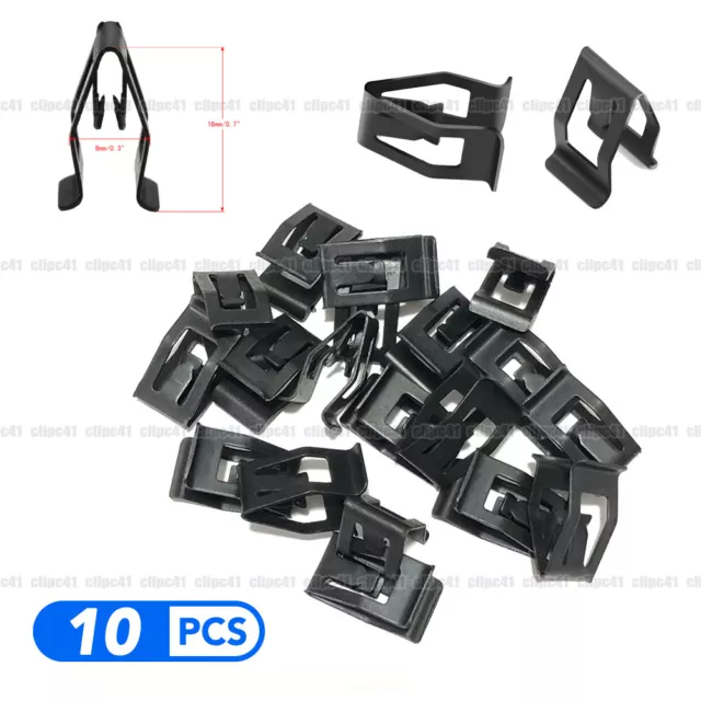 10× Car Accessories Console Dash Dashboard Trim Metal Retainer Clips Universal