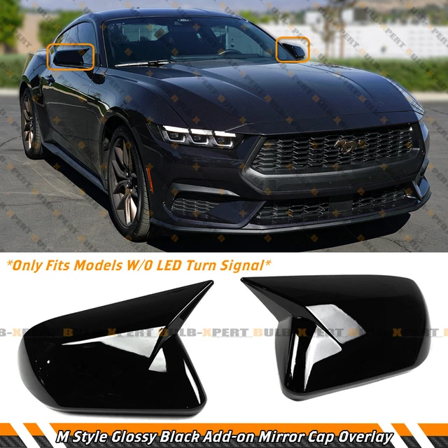 2024 Ford Mustang S650 Real Dry Carbon Fiber Side Mirror Cover - Gloss 2024 Ford Mustang S650 Real Dry Carbon Fiber Side Mirror Cover - Gloss