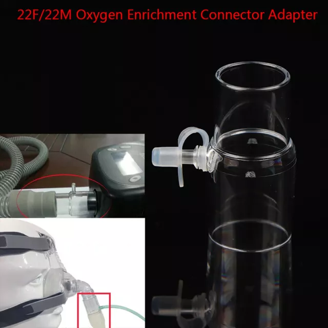 1 pieza adaptador de mezcla de oxígeno CPAP CPAP CPAP conector de enriquecimiento de oxígeno adaptador cap0`ee