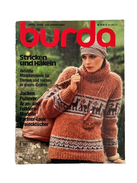 Burda Strickmusterheft von 1977 Pullover Jacken